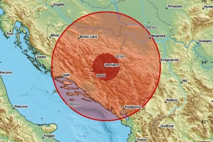 Zemljotres u blizini Sarajeva uzrokovao kratko ljuljanje i uznemirenost